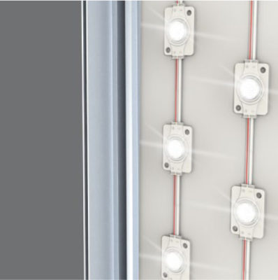 LEDs sur le fond