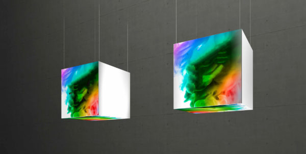 CUBE lumineux a suspendre