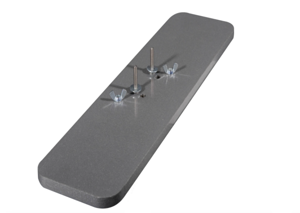 Pied droit pour caissons lumineux autoportrant - 3 kg - pour profilés 100 mm 140 mm