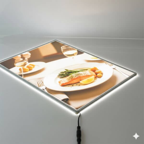 caisson lumineux extra plat 10 mm - économique