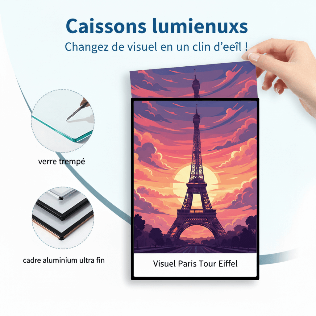 caisson lumineux extra plat 10 mm - économique – Image 8